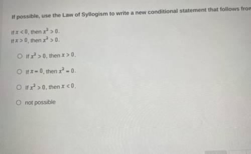 If possible use the law of syllogism to write a new conditional statement