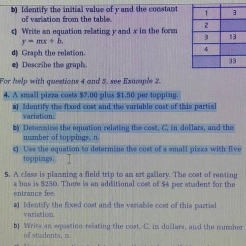 Help with question four please :)