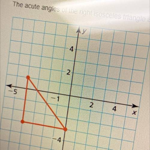 PLEASE HELP WILL GIVE BRAINLIST DUE SOON

The acute angles of the right isosceles triangle are con