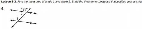 Please help. I struggle with geometry

Find the measures of angle 1 and angle 2. State the theorem