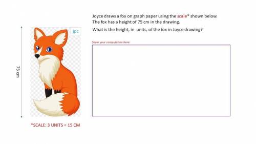 PAAA SAAAGGGGOTT PLSSS Joyce draws a fox on graph paper using the scale* shown below.

The fox ha