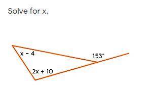 I need to show my work for this answer. Solve for x