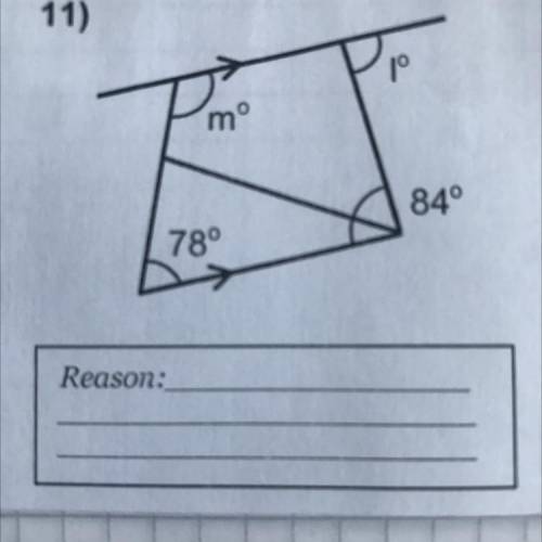 Calculate the missing angles and give your reason