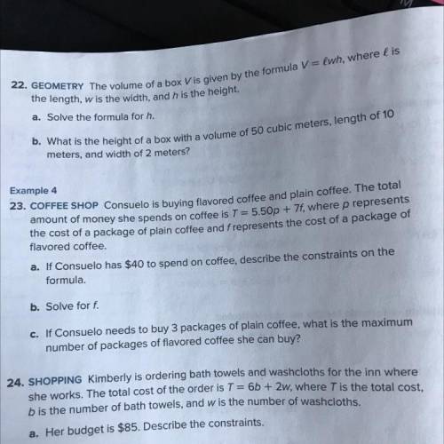 Could I have help with number 23 please?