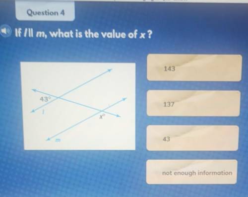 If / || m, what is the value of x ?