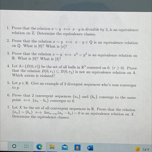 Real Analysis 1.
Questions 2-7