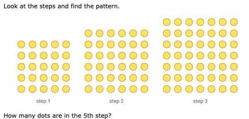 How many dots are in the 5th step?