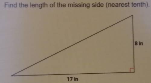 What is the missing side of this triangle