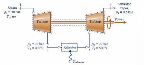 Steam enters the first-stage turbine shown in the figure at 40 bar and 400oC with a mass flow rate