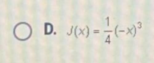 Please hurry

If you apply the changes below to the cubic parent function, Fx) = x2, what is
the eq