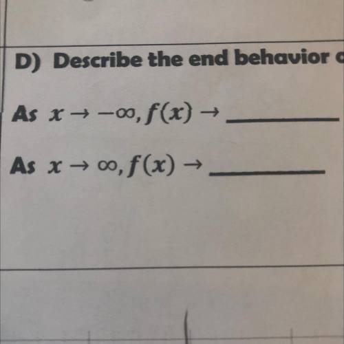 Describe the end behavior of f(x)=x^3-3x^2-10x+24