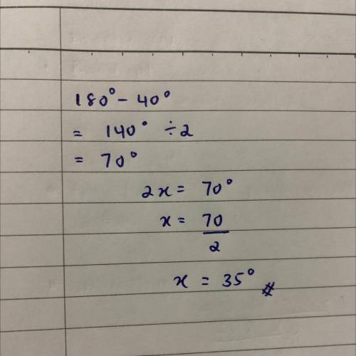 Find the value of x and y in the following diagram
