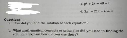 Just no. 3 and 4, and also the QUESTIONS letters A and B

Thank u so much for whom will help me!