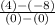 \frac{(4)-(-8)}{(0)-(0)}