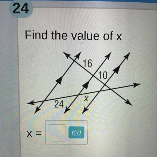 Find the value of x. Show your work.