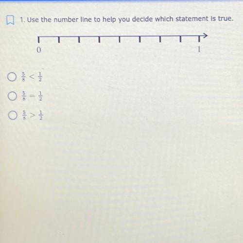 Use the number line to help you decide which statement is true.
(A)
(B)
(C)