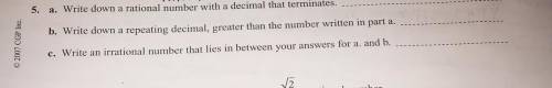 Answer all parts to number 5 part a part b and part c.