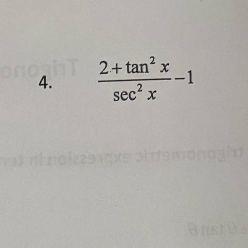 I need help with pre-cal and understanding how to simplify this trig expression with identities.