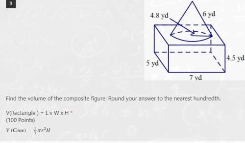 Find the volume of the composite figure. Round your answer to the nearest hundredth.