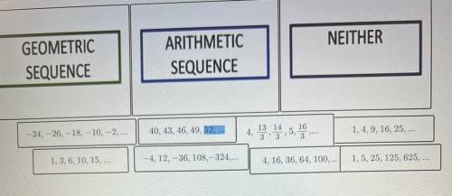Geometric,neither, arithmetic answer