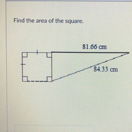 Find the area of the square.