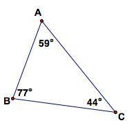 List the side of the triangle in order from shortest to longest.