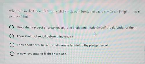 What rule in the Code of Chivalry, did Sir Gawain break and cause the Green Knight to mock him?