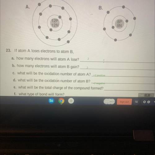 Please help on question e and F

E- what will be the total charge of the compound formed?
F what t