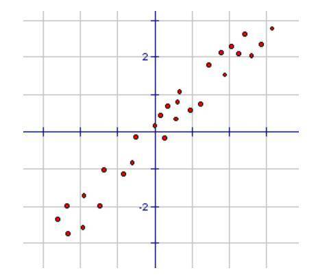 Which description BEST describes the correlation?

A) no correlation
B) prime correlation 
C) posi