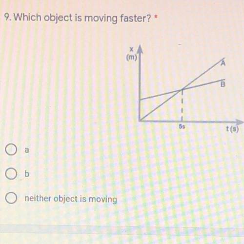 Which object is moving faster?
A