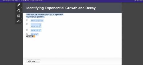 Which of the following functions represent exponential growth?