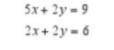 Solving simultaneous equations using matrices