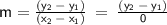 \LARGE\mathsf{m = \frac {(y_2\: -\: y_1)}{(x_2\: -\: x_1)}\:=\:\frac{(y_2\: -\: y_1)}{0}}}