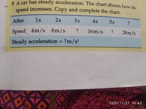 Just find the steady acceleration