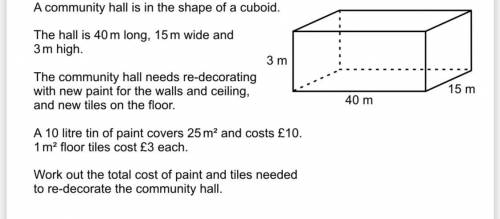 Surface area of a cuboid please help