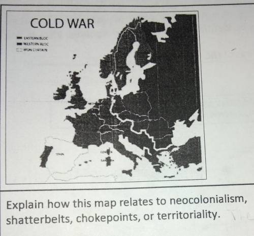 Explain how this map relates to neocolonialism, shatterbelts, chokepoints, or territoriality.