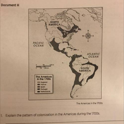 Explain the pattern of colonization in the americas during the 1700s