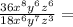 \frac{36x^8y^6z^6}{18x^6y^7z^3} =