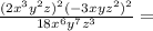 \frac{(2x^3y^2z)^2(-3xyz^2)^2}{18x^6y^7z^3} =