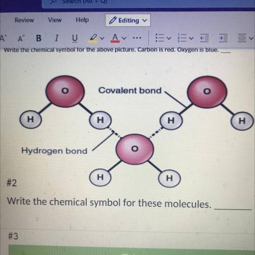 Write the chemical symbol for these molecules