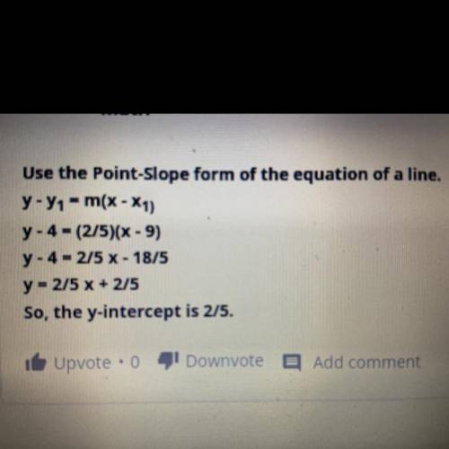 What is the slope and y-intercept of a line that passes through the points (2, - 5) and (4,