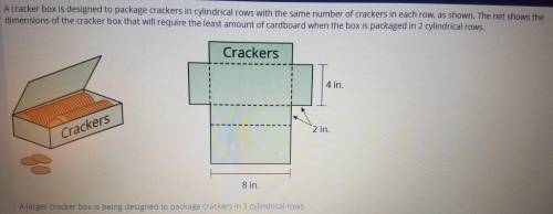 What is the least amount of cardboard required for the larger cracker box?