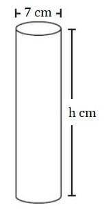 Based on the cylinder shown, which statement(s) are correct?

A) If the volume is 577 cm^3, then t