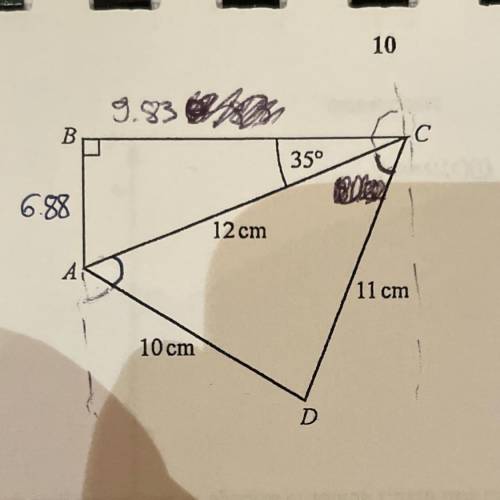 Calculate the angle CAD