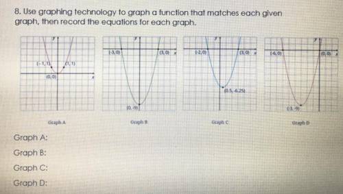 Use graphing technology to graph a function that matches each given graph, then record the equation