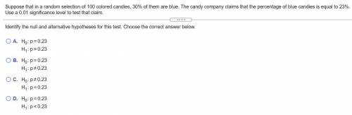 Suppose that in a random selection of colored candies, 30% of them are blue. The candy company cl