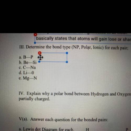 Determine the bond type (NP, Polar, Ionic)