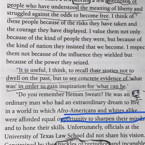 What does an “opportunity to sharpen their minds” mean
Thurgood Marshall Acceptance speech
