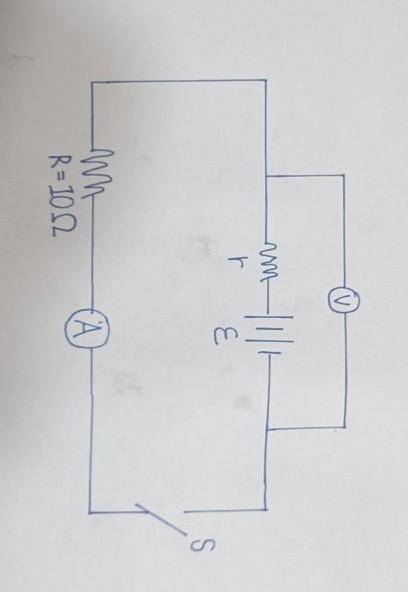 4. The internal-resistance of a battery, in the circuit diagram shown in the figure is 2 Omega and