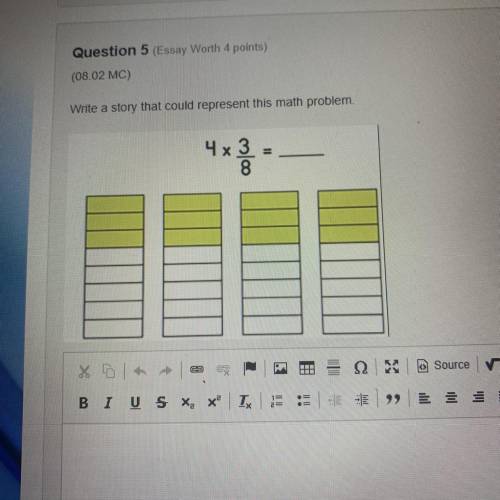 Write a story that could represent this math problem pic:￼￼
<3